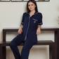 Women's classic plain half-sleeve pajamas