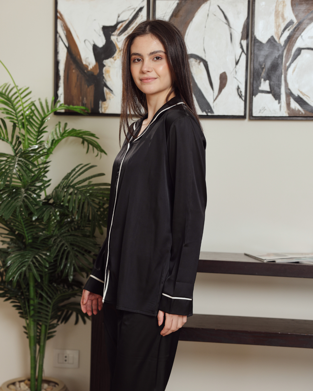 بيجاما حريمي ستان  و بنطلون كلاسيك سادة