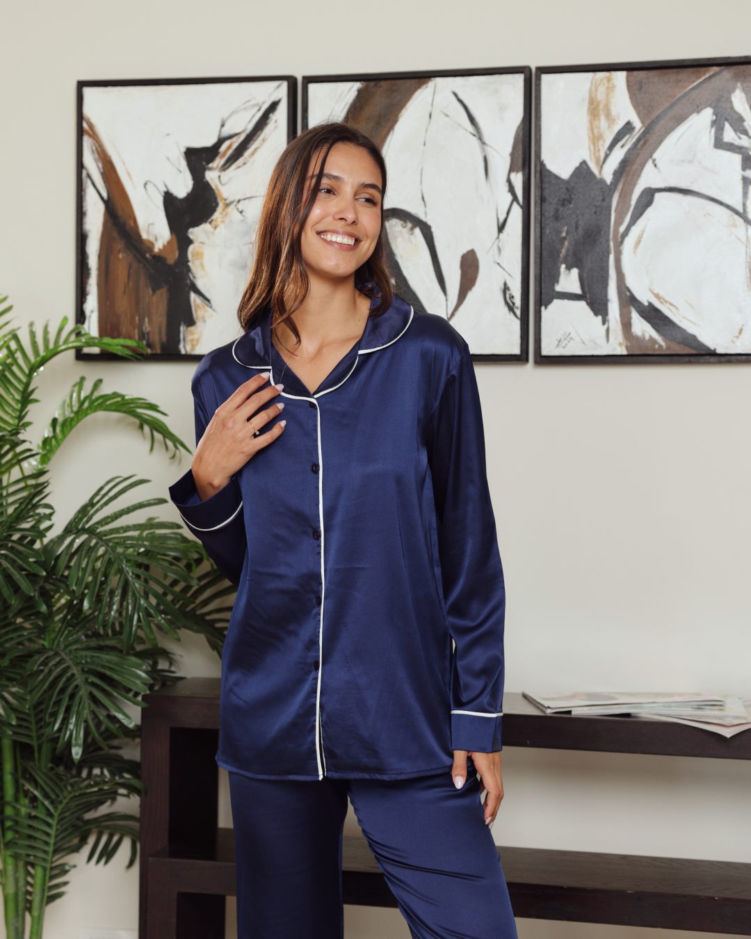 بيجاما حريمي ستان  و بنطلون كلاسيك سادة