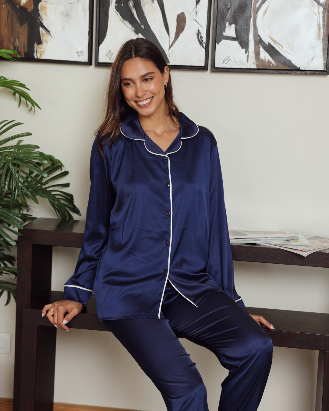 بيجاما حريمي ستان  و بنطلون كلاسيك سادة