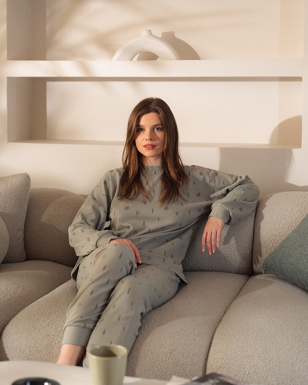 Pine Trees Women's Long Sleeve Pajamas