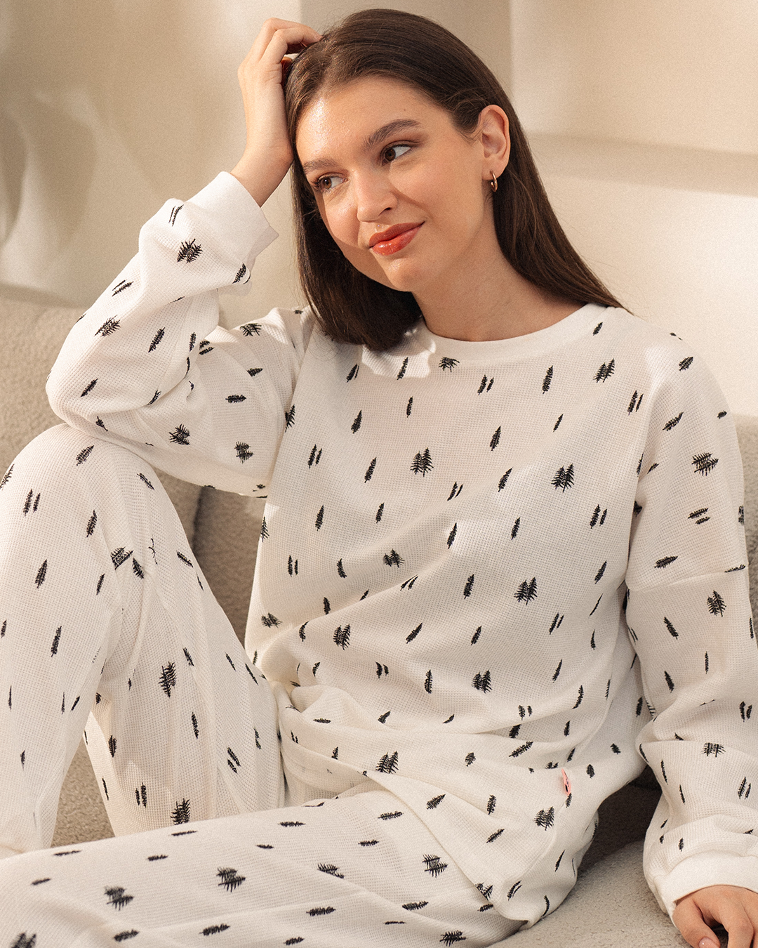 Pine Trees Women's Long Sleeve Pajamas