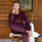 You are Beatiful Women's Cotton Velvet Printed Hearts Pajamas
