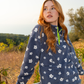 Indigo Flowerبيجاما حريمي جاكت بسوستة
