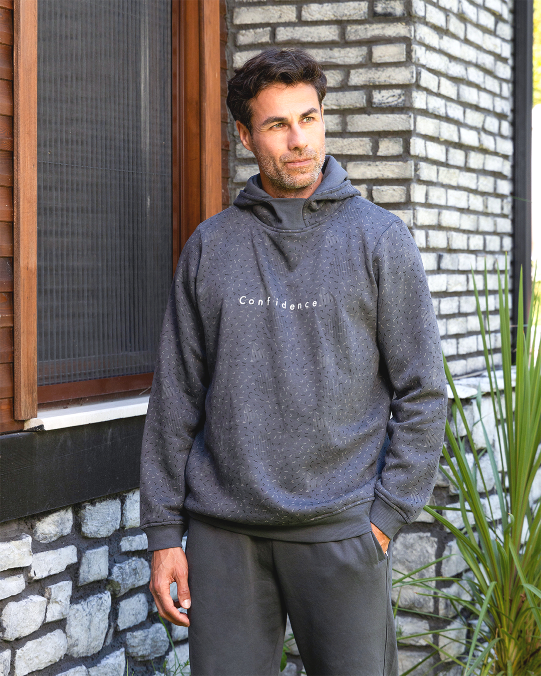Confidence men's long sleeve pajamas