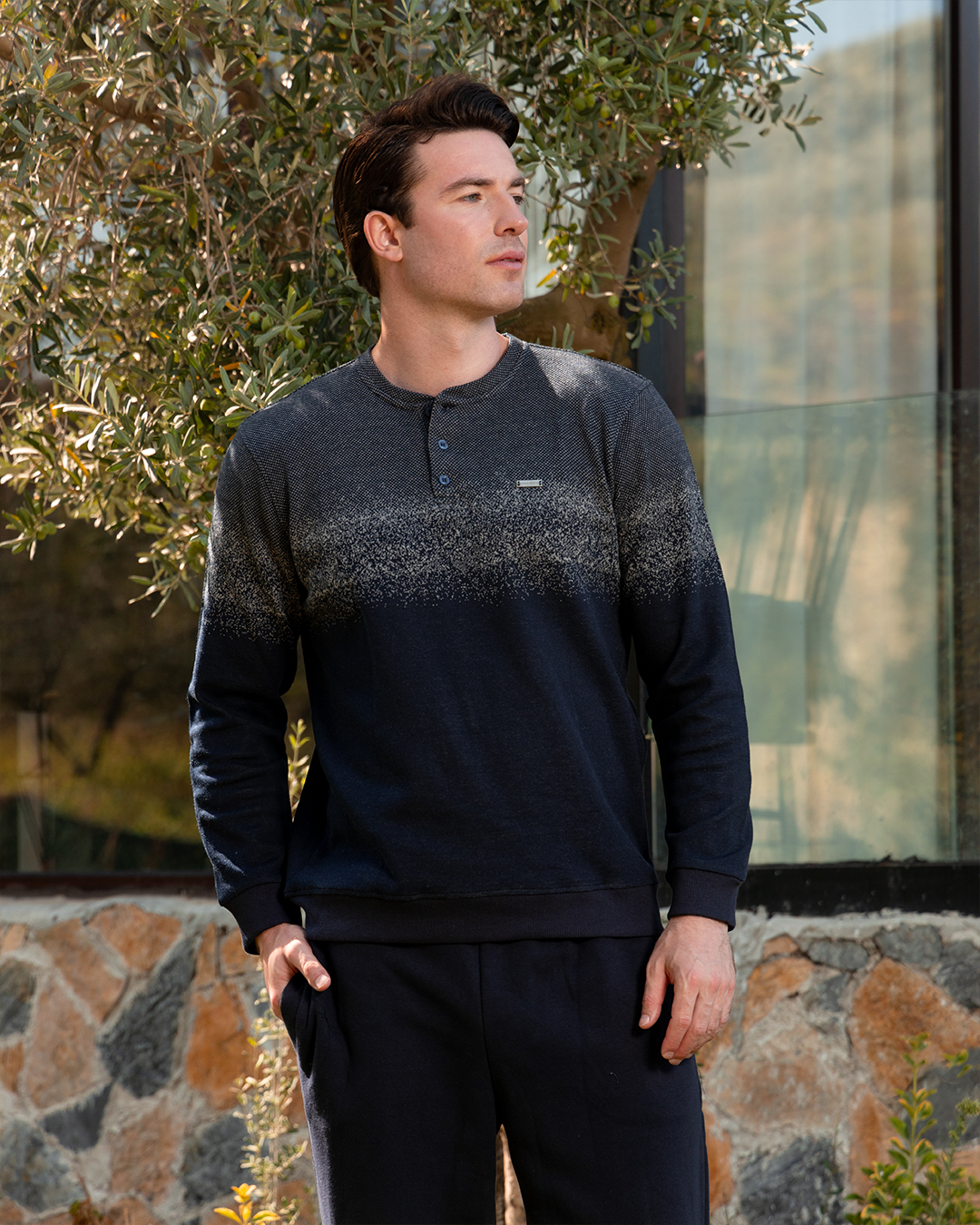 Jacquard بيجاما رجالي جاكار