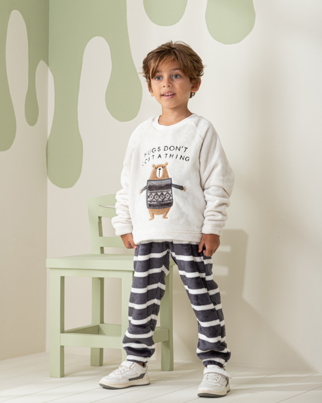 Hugs Bear Raglan boys pajamas