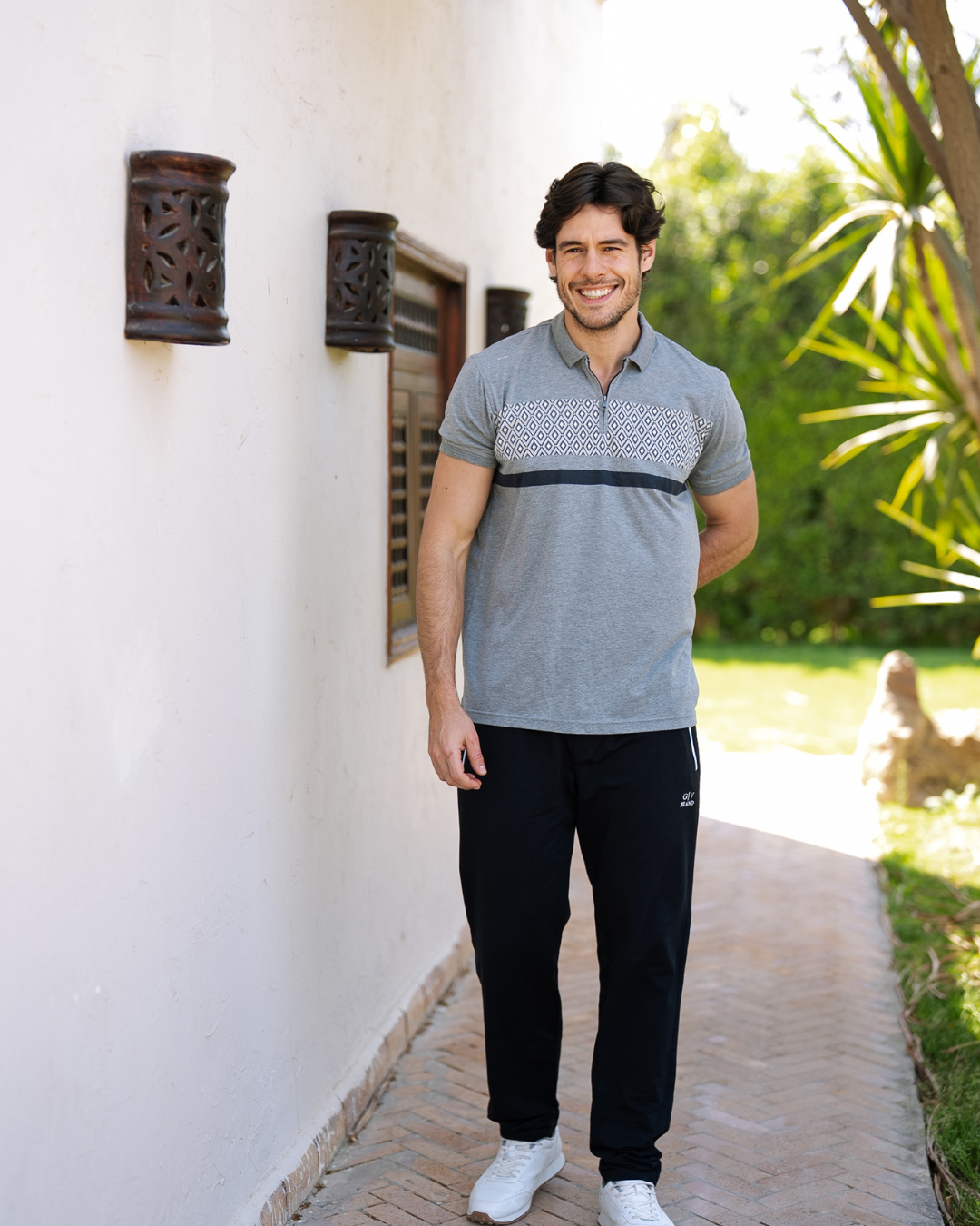 Black line بيجاما رجالي نص سوستة نص كم و بنطلون