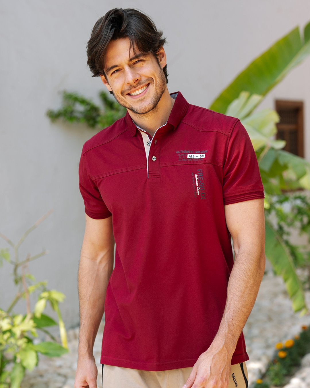 FRE50 بيجاما رجالي نص كم بياقة و بنطلون