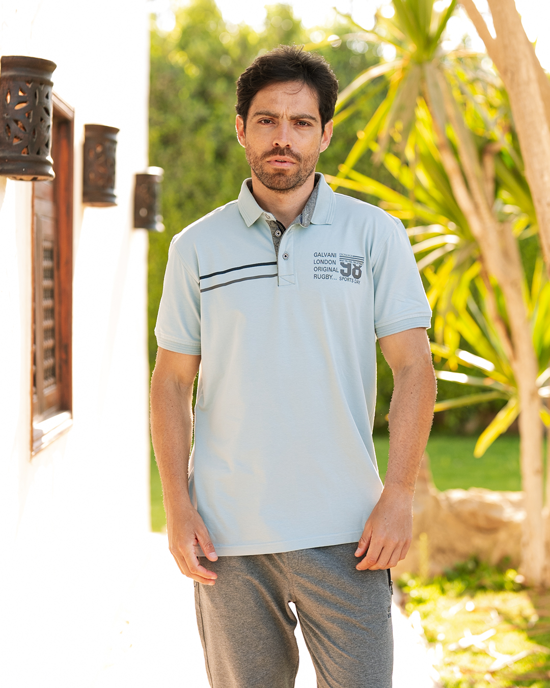 London original بيجاما رجالي نص كم بياقة و بنطلون