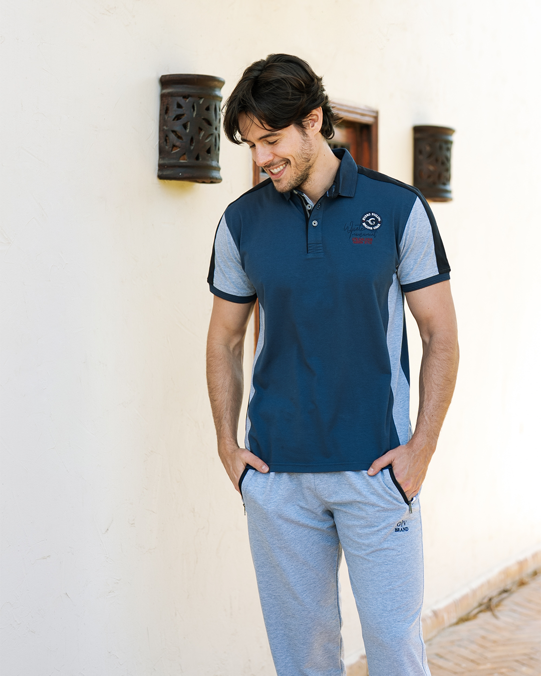 Hydro foiling بيجاما رجالي نص كم بياقة و بنطلون