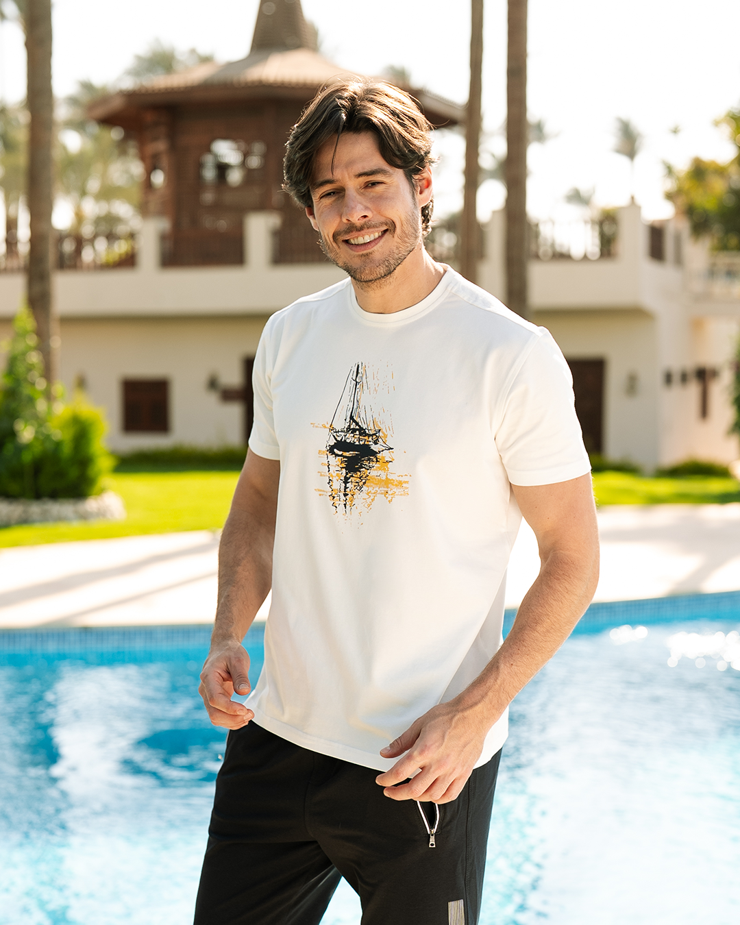 Sail Men's pajamas text how much and shorts