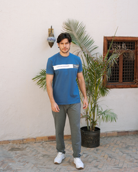 Exchang Men's pajamas text sleeve and trousers