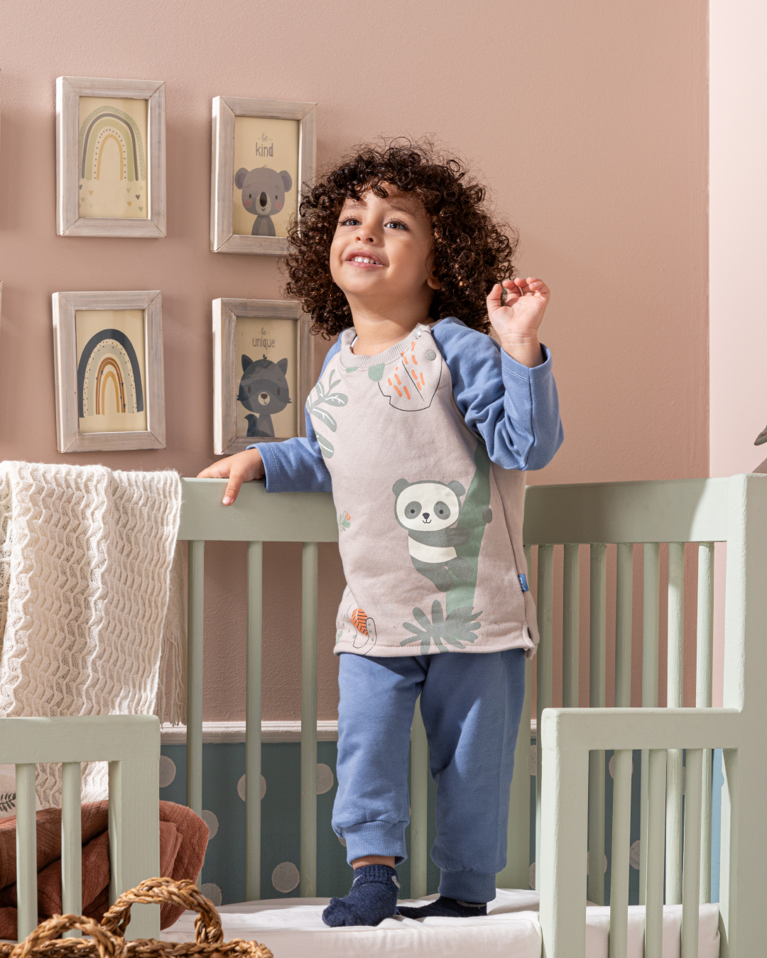 Jungle Friends بيجامه اولادي بيبي بكم وبنطلون مطبوع