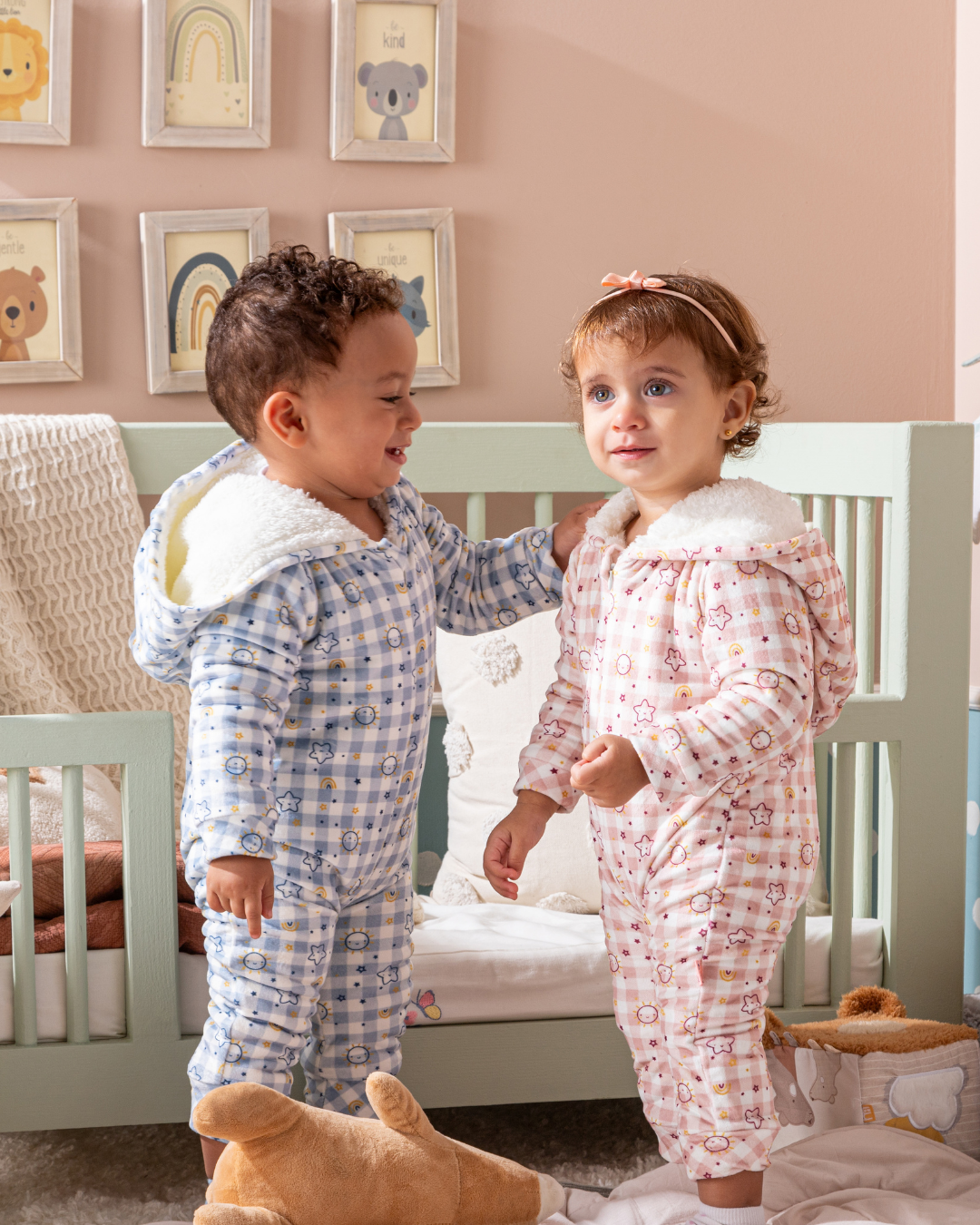 Sweet dream سالوبيت بيبي هايدي مطبوع مبطن فرو