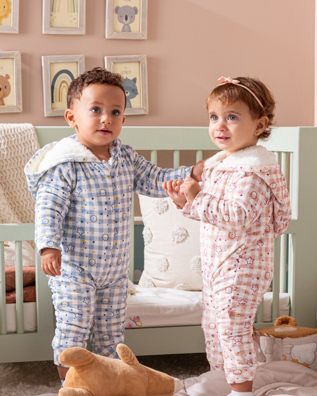 Sweet dream سالوبيت بيبي هايدي مطبوع مبطن فرو