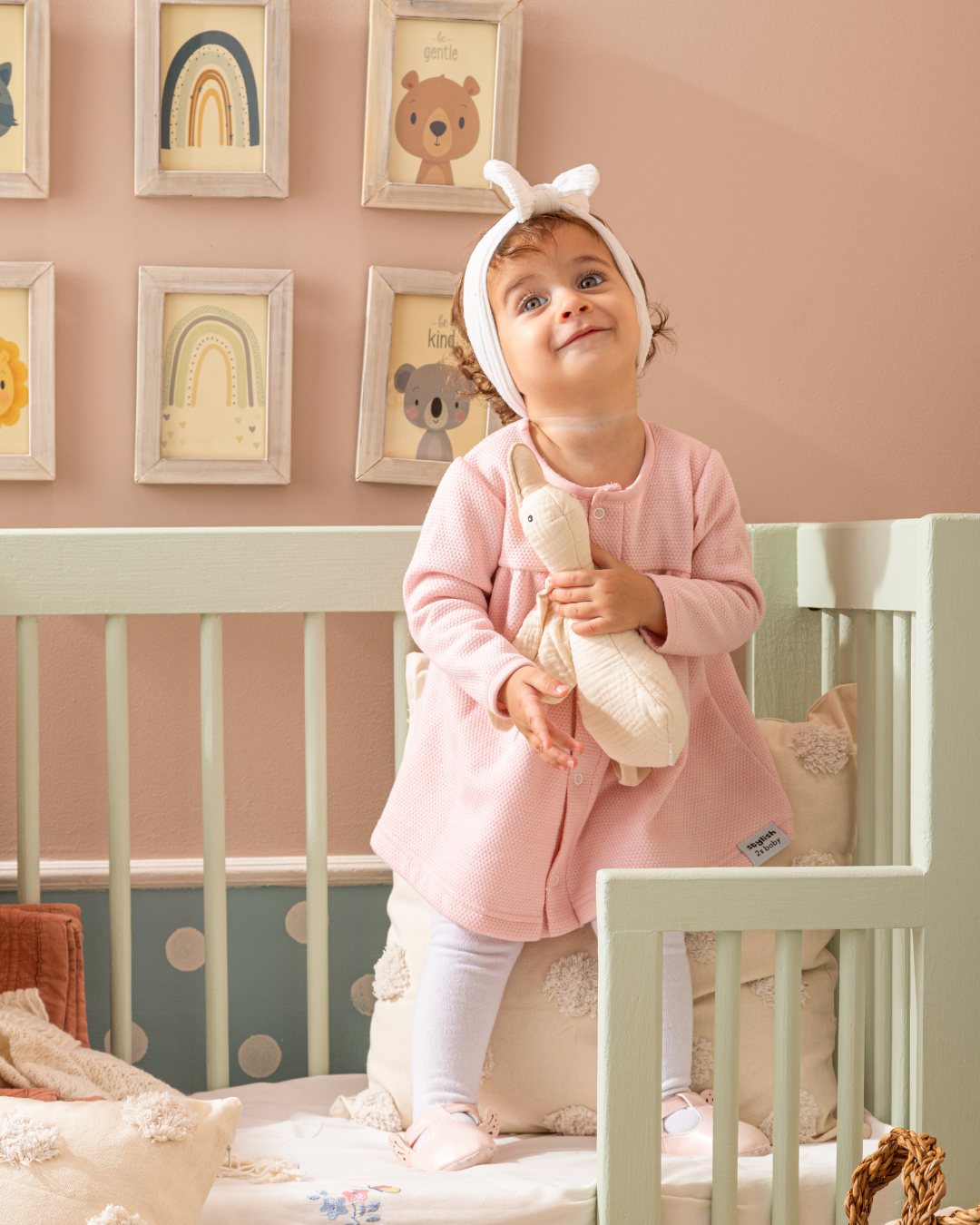 Pink Bunny فستان بناتي مواليد