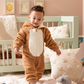 Deer Jumbsuit Baby jumpsuit with cabochon and fur zipper