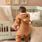 Deer Jumbsuit Baby jumpsuit with cabochon and fur zipper