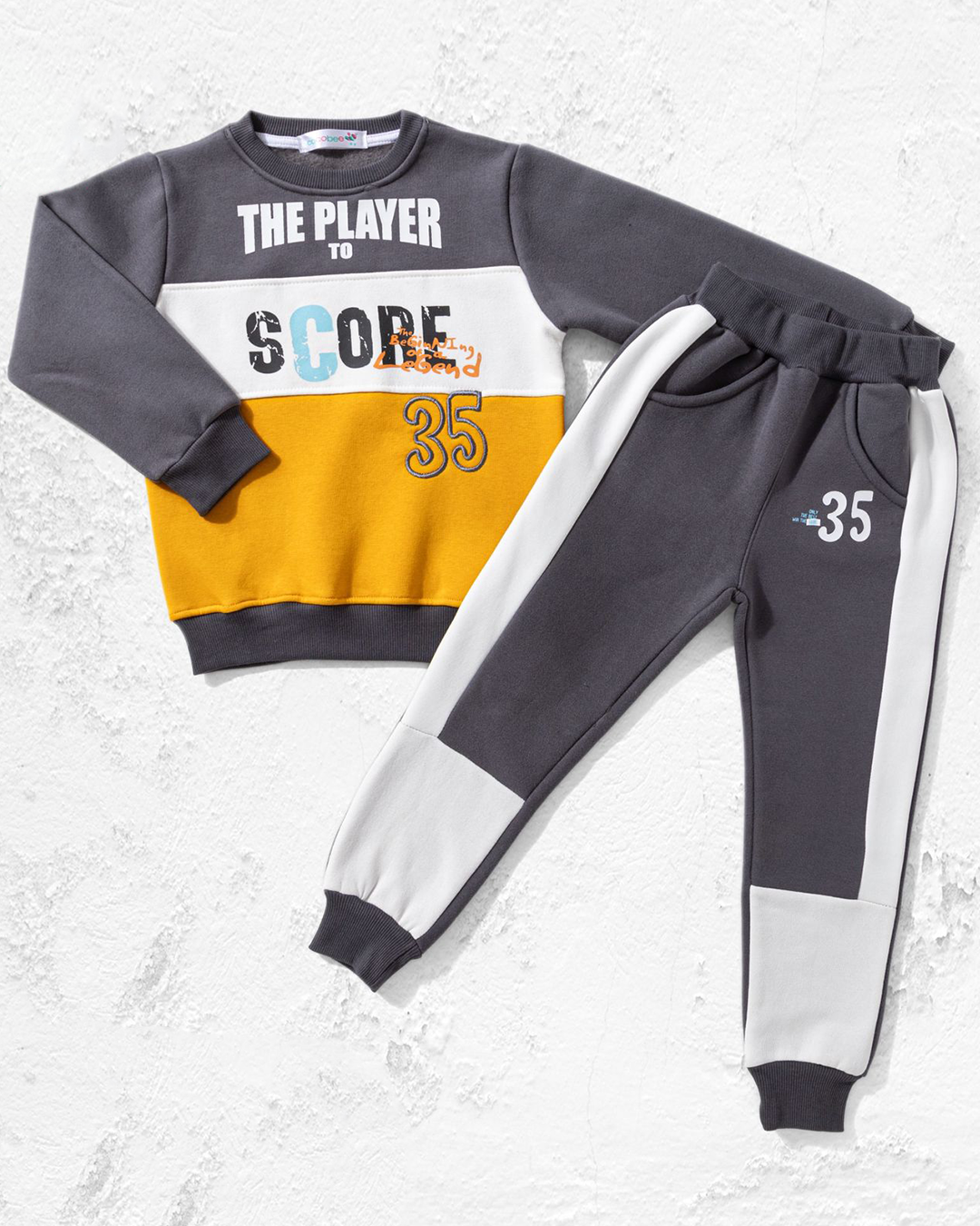 THE PLAYER SCORE بيجامه اولادي وسط بكم وبنطلون