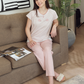 Women's pajamas half a quin long trousers pencil, embroidery, sparrow
