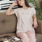 Women's pajamas half a quin long trousers pencil, embroidery, sparrow