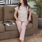 Women's pajamas half a quin long trousers pencil, embroidery, sparrow