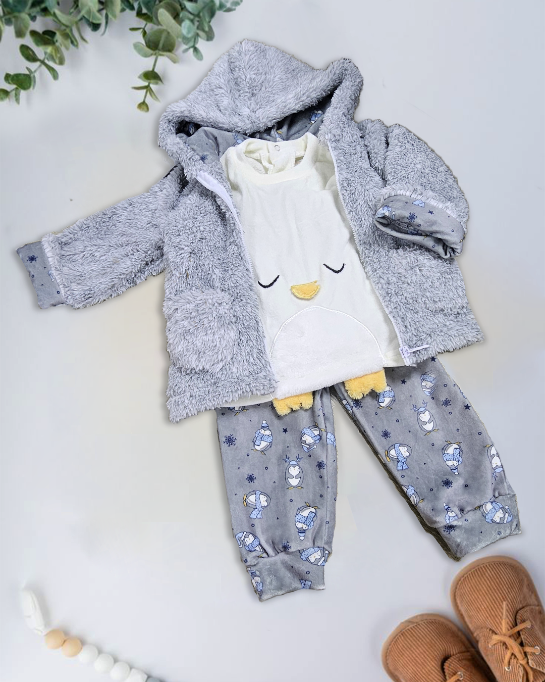 Penguin baby بيجاما بيبي اولادي هايدي 3 قطع