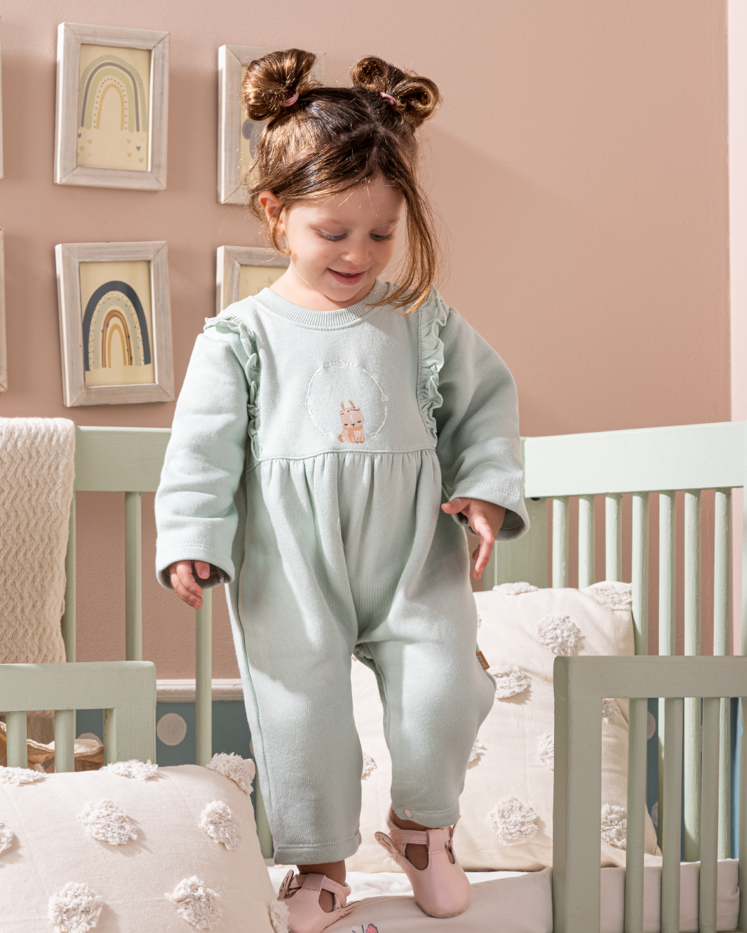 Rosie Bunny Printed Baby Romper