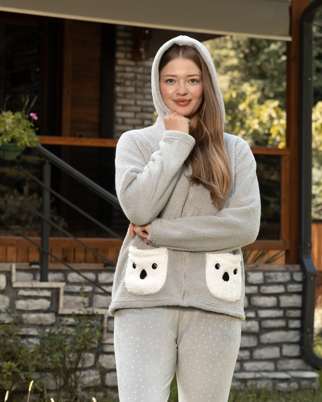 Cute Kuala بيجاما حريمي جاكت كُم طويل