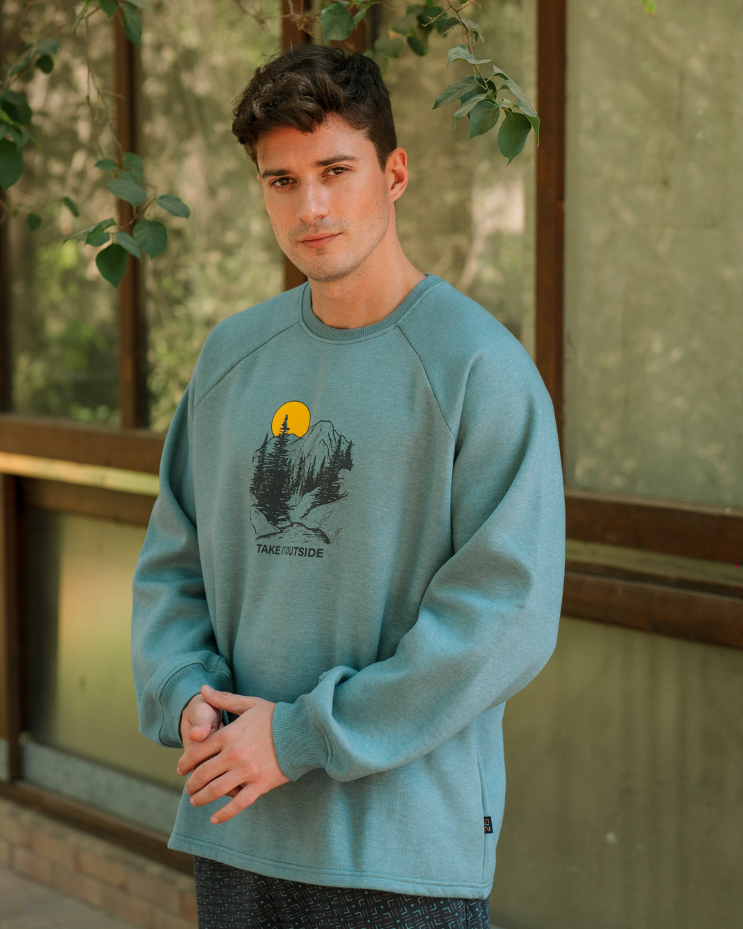 Take it Outside Men's Milton Solid Printed Pajamas