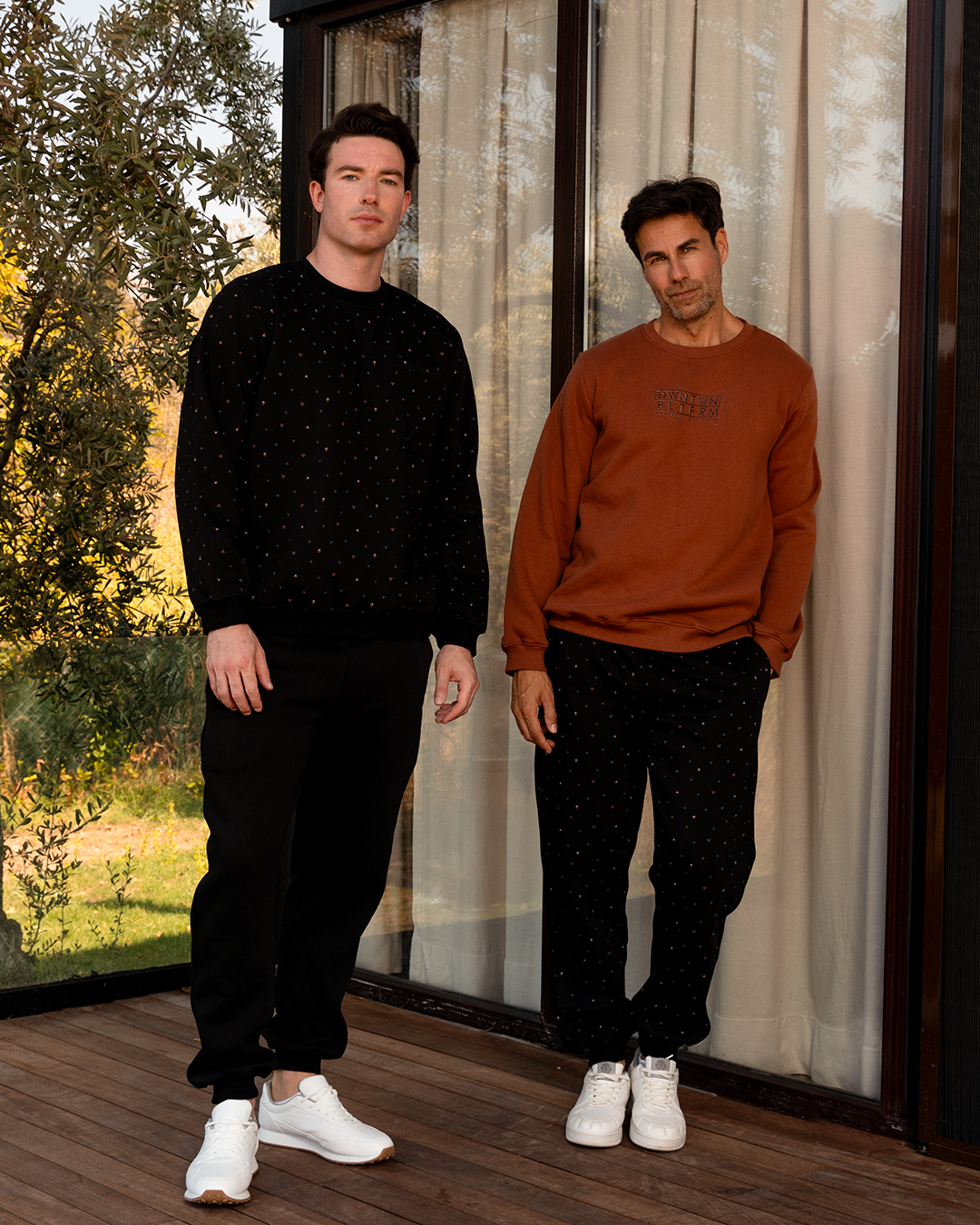 Down Town Platform Men's Long Sleeve Pajamas