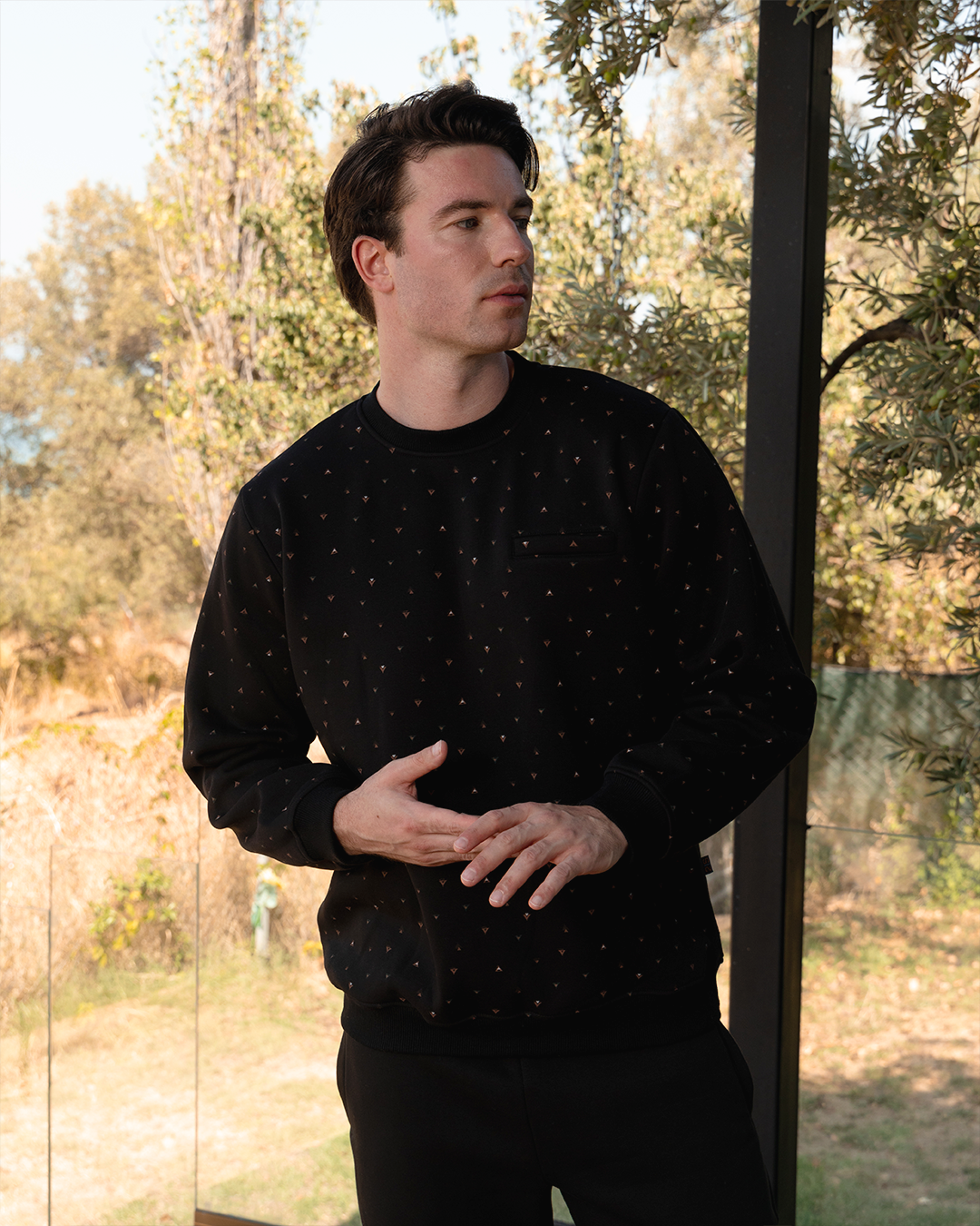 Down Town Platform Men's Long Sleeve Pajamas