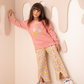 Oh happy day girls' sleeveless pajamas and colorful trousers