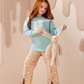 Oh happy day girls' sleeveless pajamas and colorful trousers