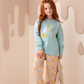Oh happy day girls' sleeveless pajamas and colorful trousers