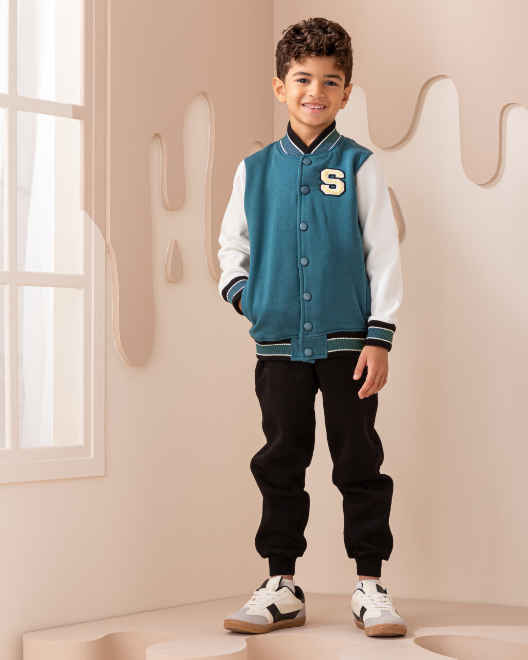 Basball Jacket with sweatpant بيجاما اولادي جاكت وبنطلون