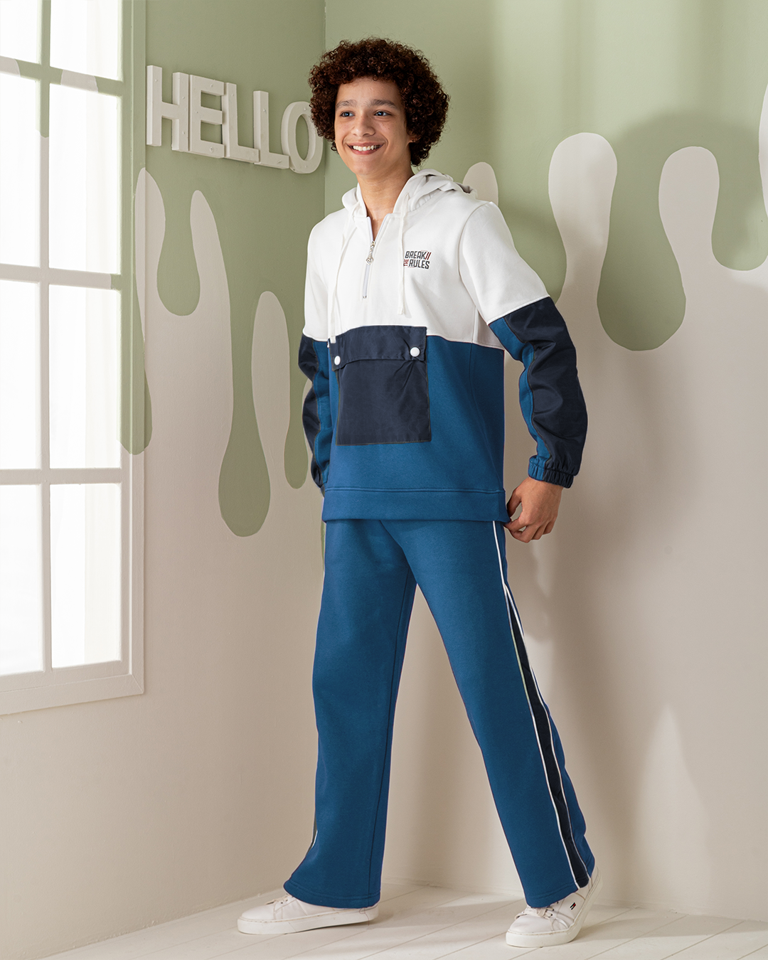 Break the rules بيجاما اولادي جونيور بكم و بنطلون