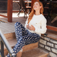 Good Night Women's Polar Zigzag Pajama Top and Cotton Velvet Pants