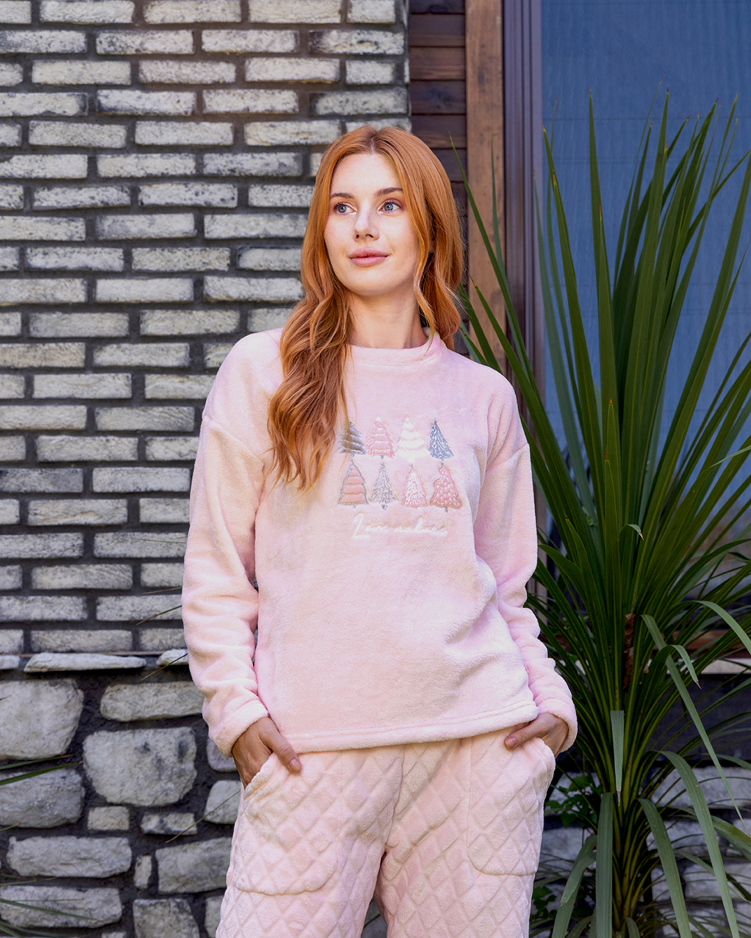 Love nature women's off shoulder pajamas