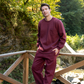 Geometrical men's long sleeve pajamas