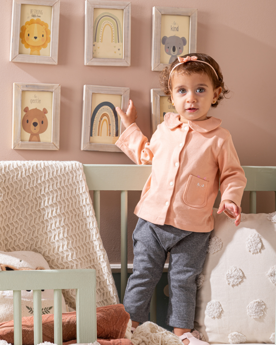 Cat Lover بيجامه بناتي بيبي بكم وبنطلون مطبوع