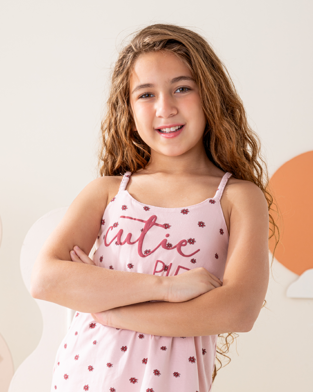 فستان قطن ورود صغيره