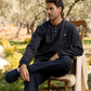 Small Cubes Men's buttoned pajamas