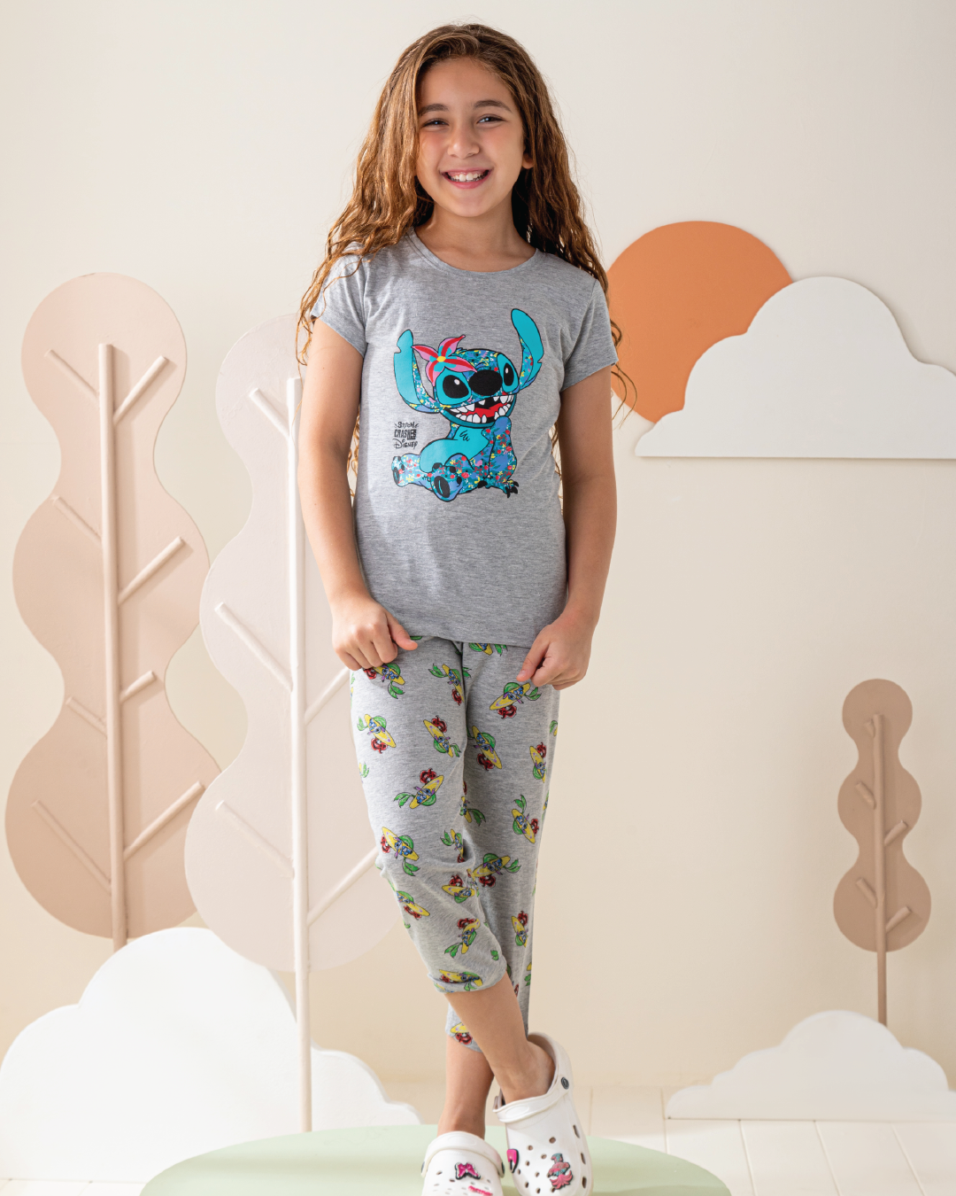 بيجاما بناتي نص كم و بنتكور استيتش