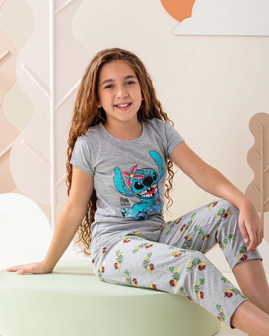 بيجاما بناتي نص كم و بنتكور استيتش