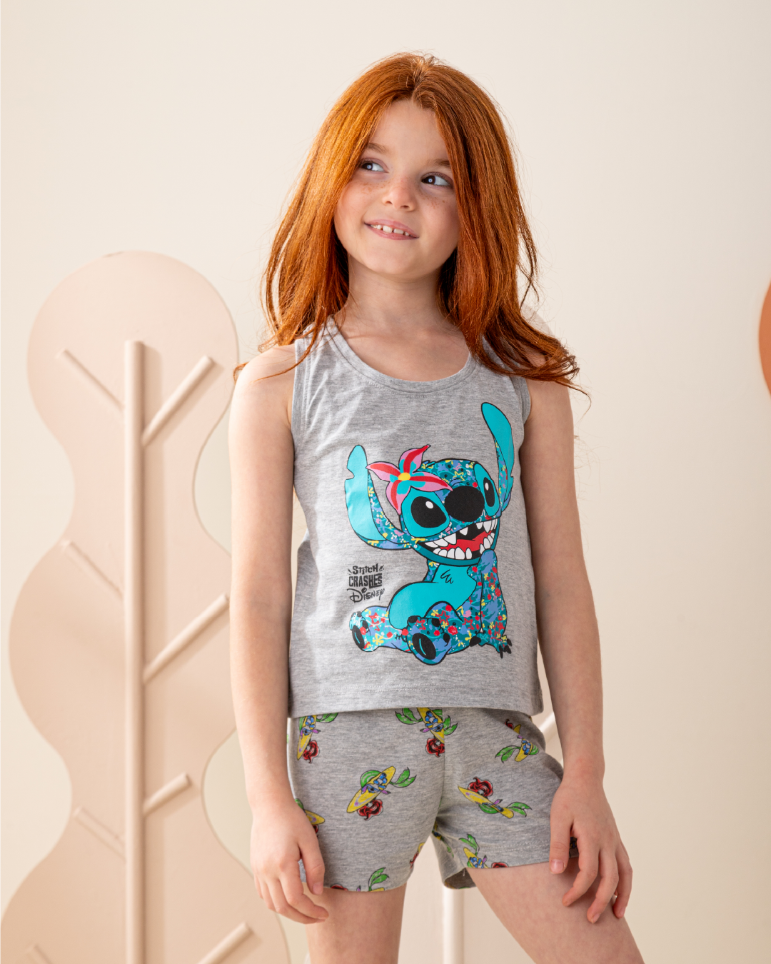 بيجاما اطفالي كت و شورت ستيتش