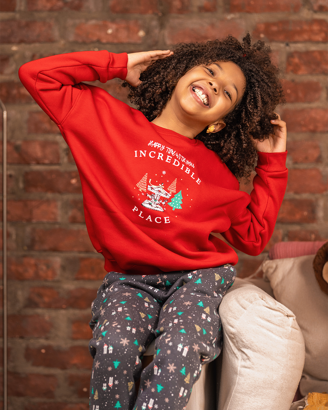 Happy Winter بيجاما بناتي أطفال