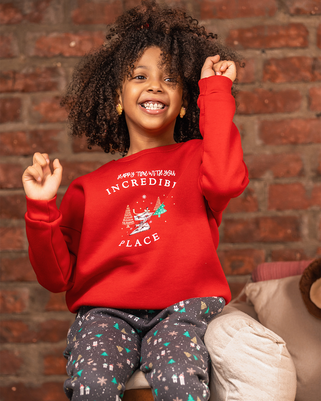 Happy Winter بيجاما بناتي أطفال