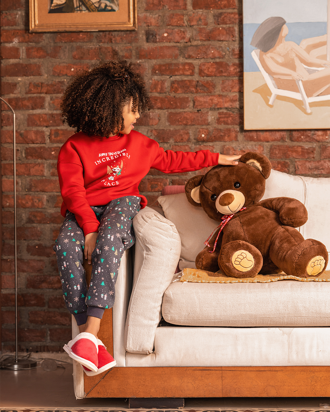 Happy Winter بيجاما بناتي أطفال